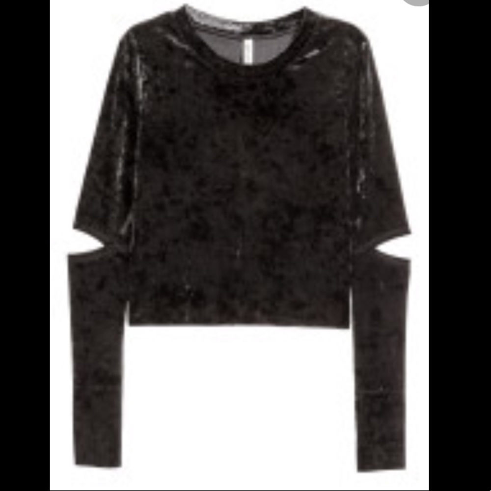 H&M crushed velvet crop top! Size large